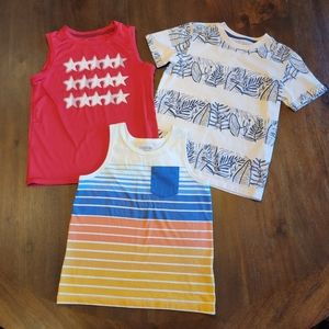 Set of 3 tanks and t-shirt size 7